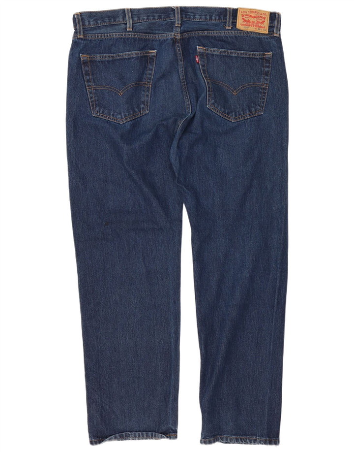 Мужские прямые джинсы Levi's 505 W40 L30 темно-синие, хлопок