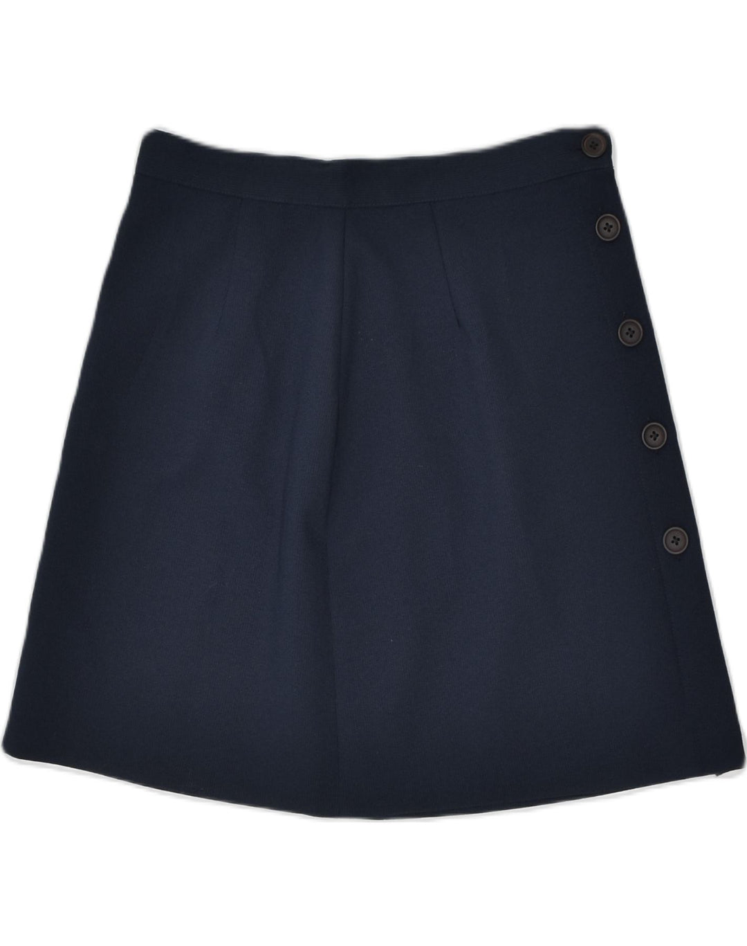 VINTAGE Womens High Waist Pencil Skirt IT 46 Large W28 Navy Blue Polyester | Vintage | Thrift | Second-Hand | Used Clothing | Messina Hembry 