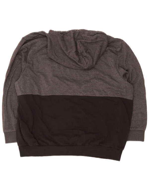 Мужской джемпер с капюшоном Jack & Jones с рисунком, 5XL, серый, хлопок с цветными блоками