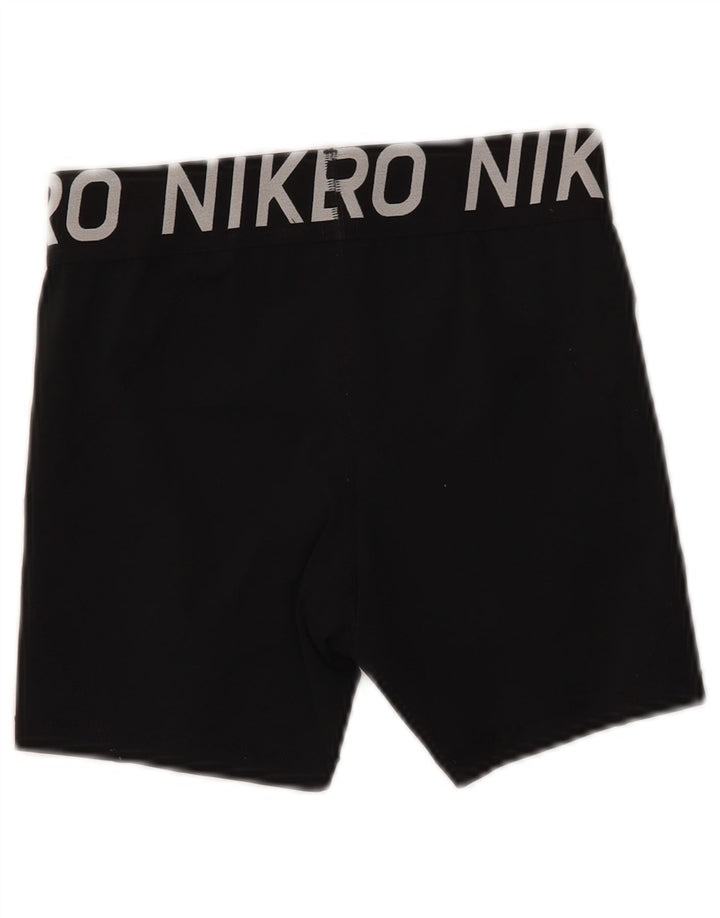 Женские спортивные шорты Nike Dri Fit с графическим рисунком UK 12, средний черный полиэстер