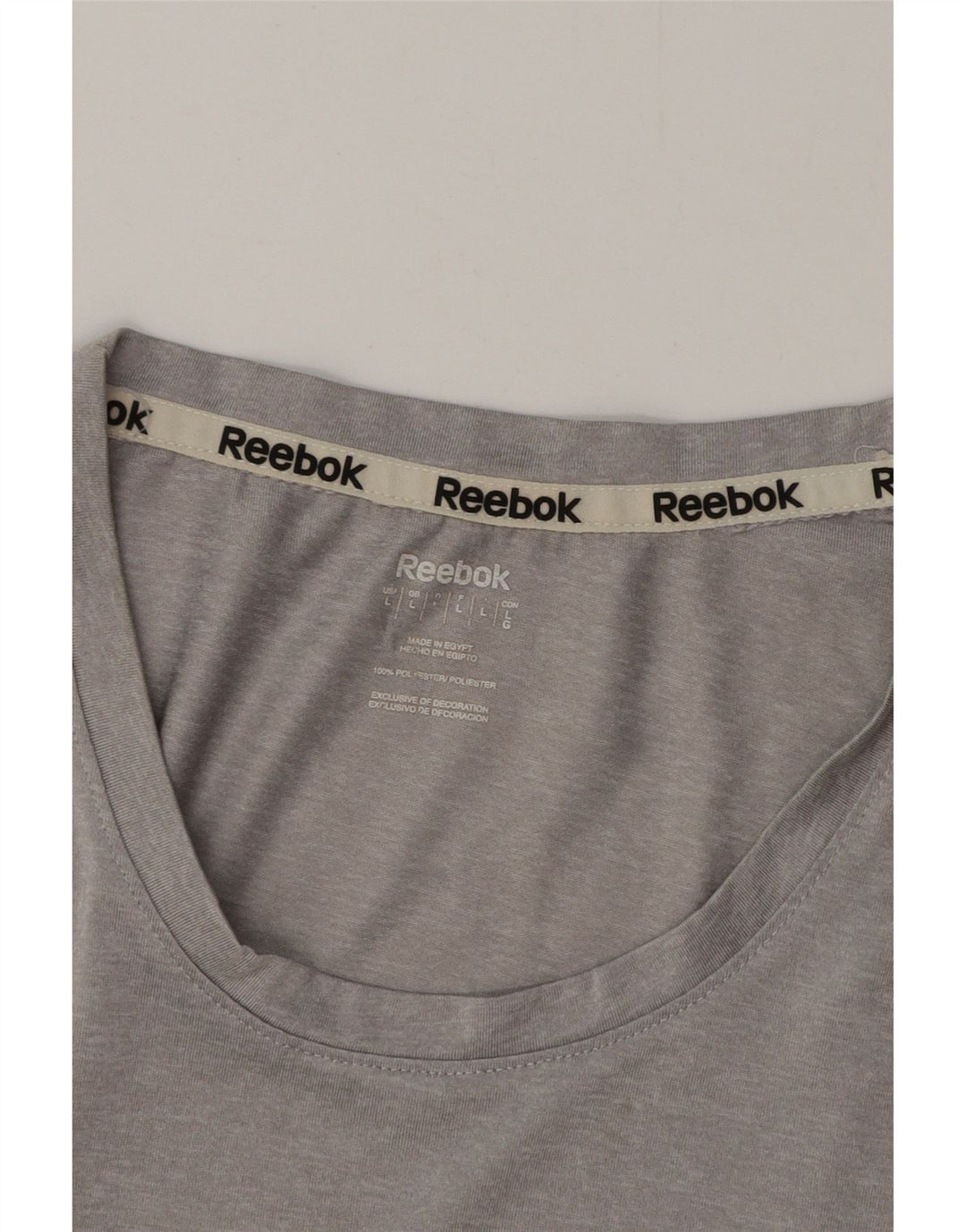 Женская футболка REEBOK Top UK 16, большой серый полиэстер