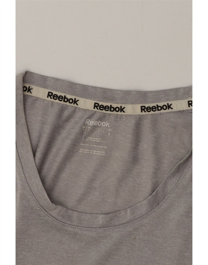 Женская футболка REEBOK Top UK 16, большой серый полиэстер