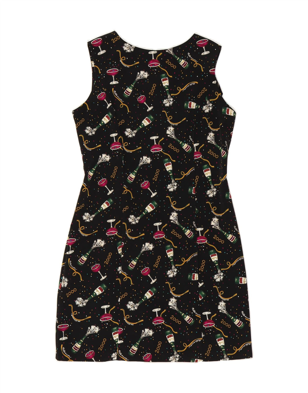 JILLIAN Womens 2000 Abstract Pattern Sheath Dress UK 12 Medium  Black Vintage Jillian and Second-Hand Jillian from Messina Hembry 