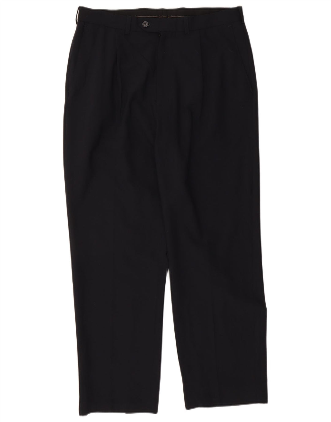 Мужские костюмные брюки Marks & Spencer W34 L29 темно-синие из полиэстера
