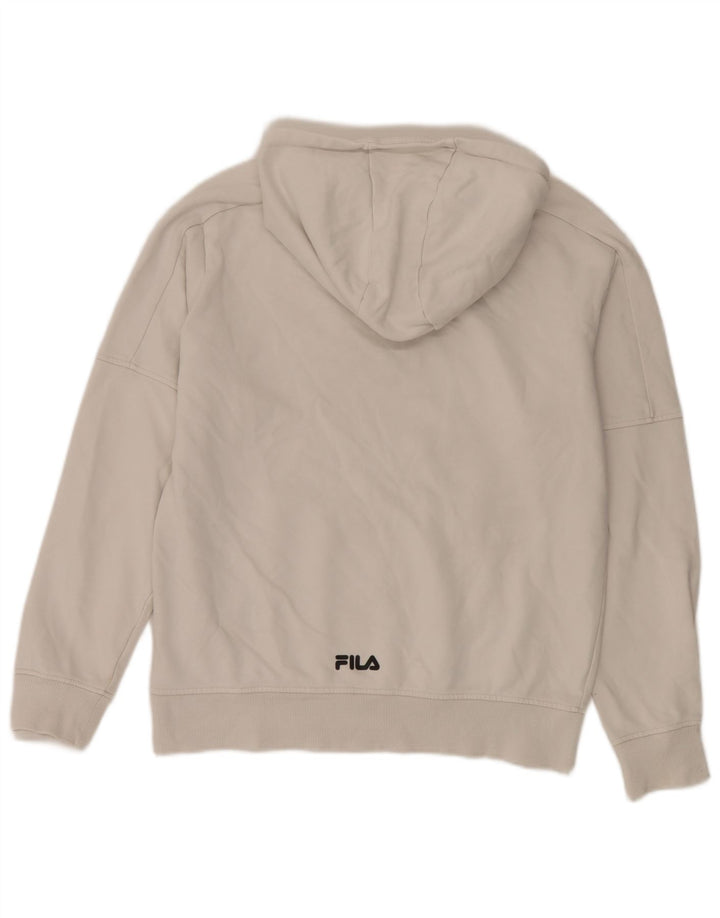 Fila Мужской джемпер с капюшоном с рисунком, средний белый, хлопок