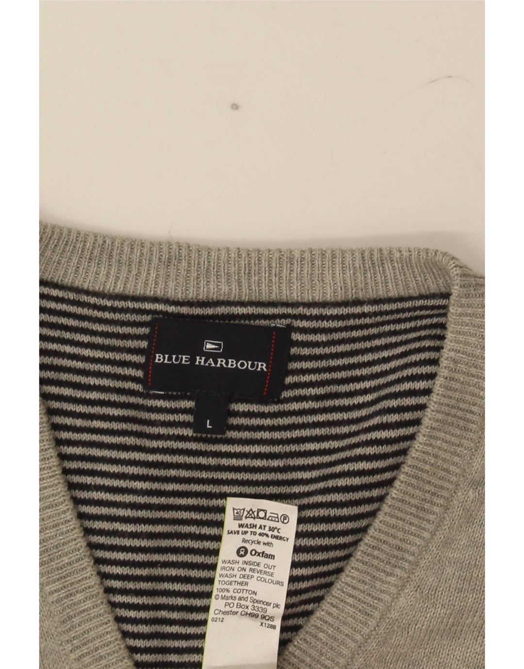 Мужская майка без рукавов Mark & Spencer Blue Harbour, большой серый хлопок