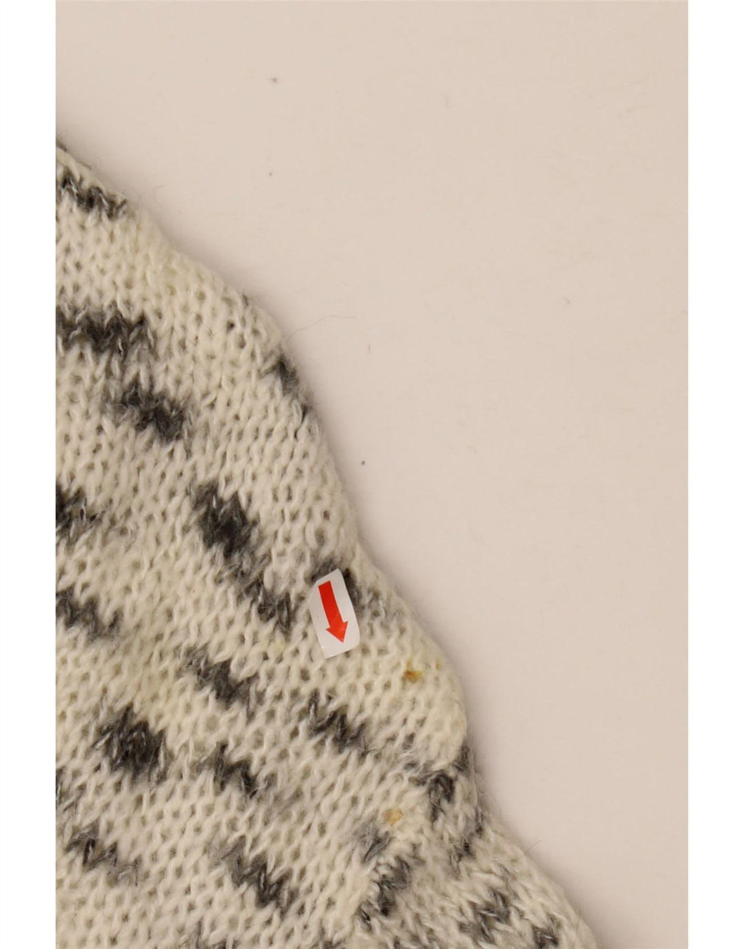 Женский джемпер с круглым вырезом ZARA UK 16, большой кремовый с крапинками