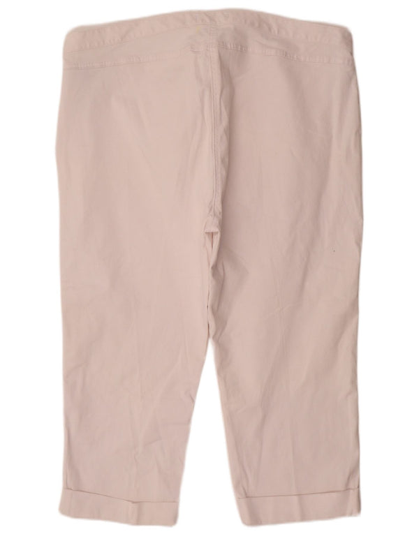 Женские зауженные капри Marks & Spencer UK 22 3XL W44 L22 белые