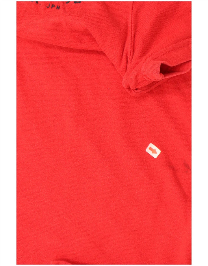 SUPERDRY Мужская футболка с рисунком, большой красный хлопок