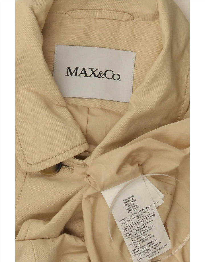Женское полупальто Max & Co. UK 14, большой размер, бежевый хлопок