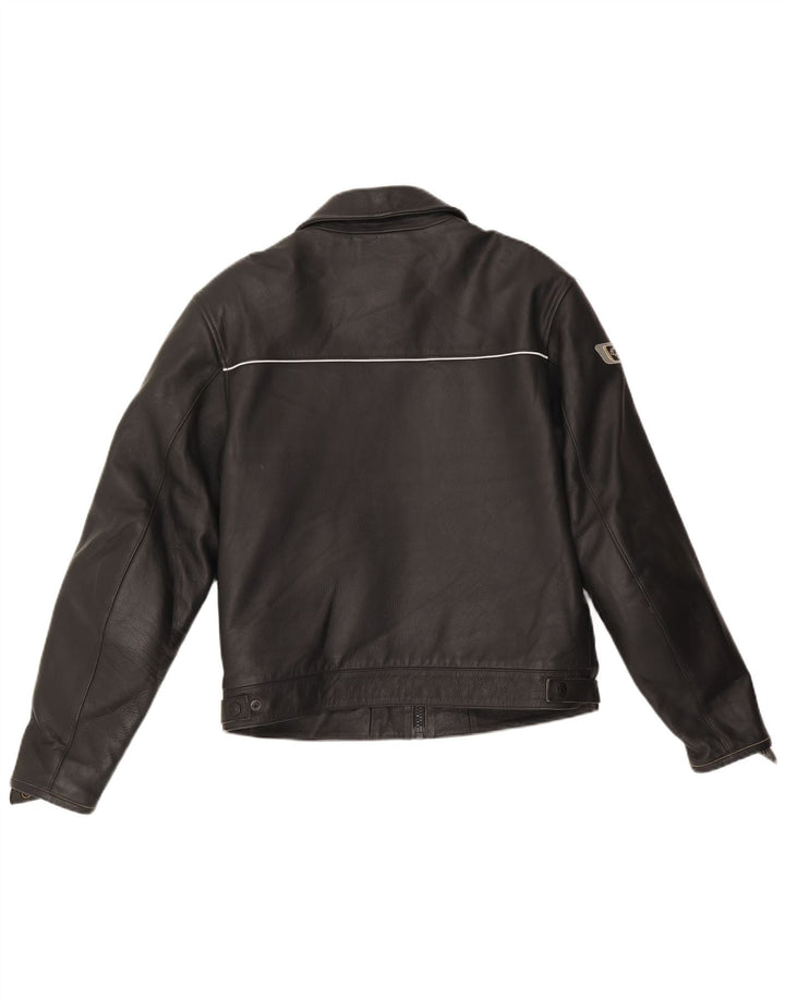 Мужская кожаная куртка-гонщик Alpinestars EU 50, кожаная, черная, среднего размера