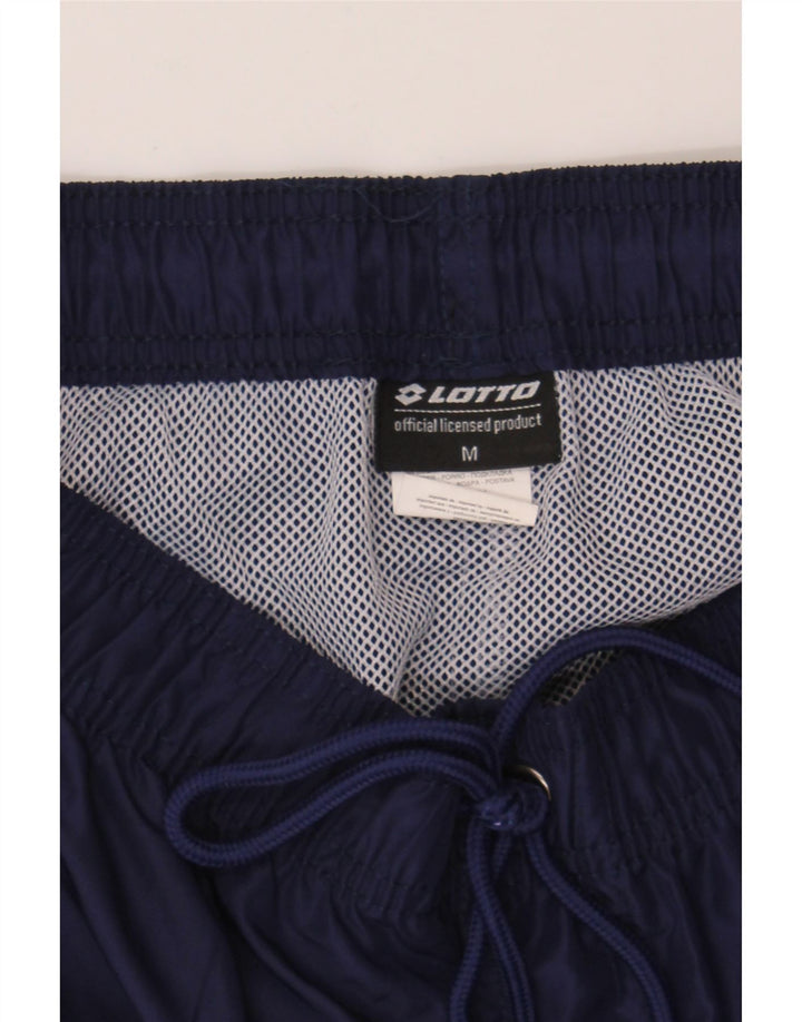 LOTTO Mens Sport Shorts Medium  Navy Blue Colourblock Polyester Vintage Lotto and Second-Hand Lotto from Messina Hembry 