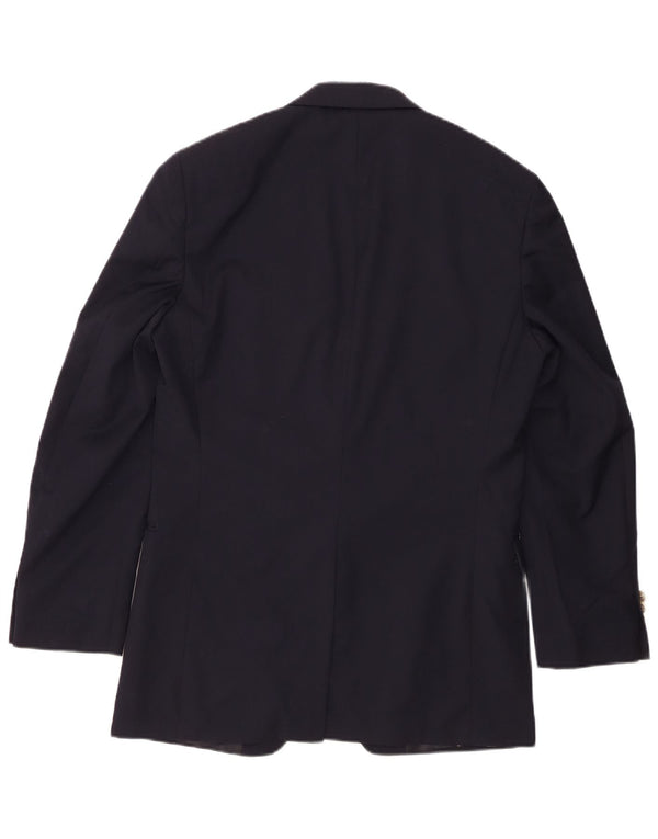 Мужской удлиненный пиджак Chaps на 2 пуговицах, Великобритания 38, средний темно-синий, шерстяной