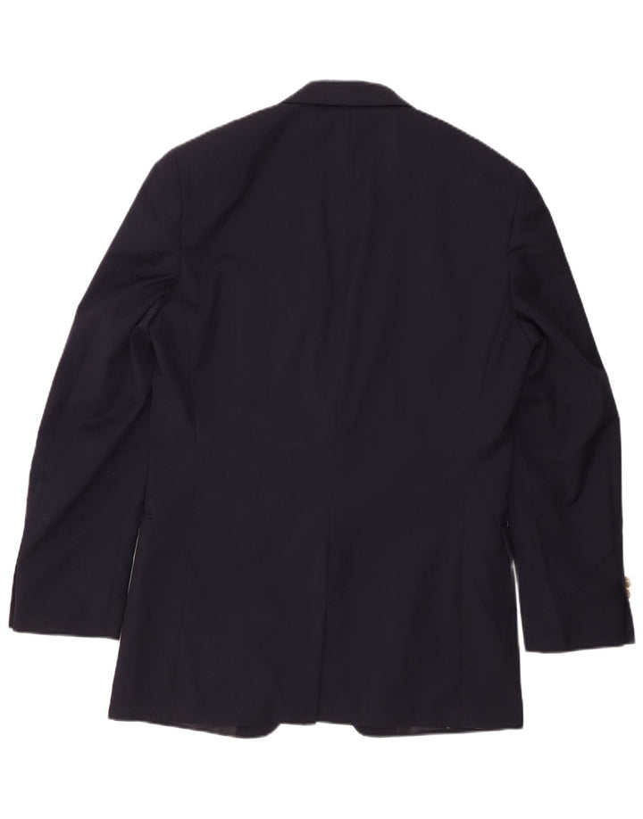 Мужской удлиненный пиджак Chaps на 2 пуговицах, Великобритания 38, средний темно-синий, шерстяной