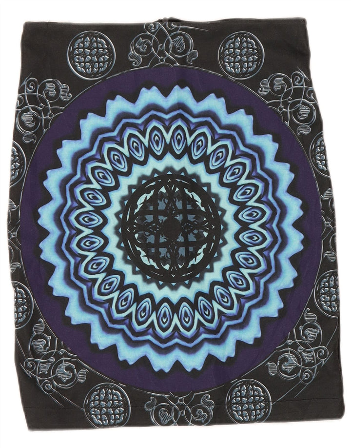 Женская юбка-карандаш Desigual Medium W30 Темно-синяя с пейсли