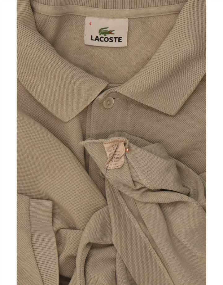 Мужская рубашка-поло Lacoste, размер 4, средний бежевый хлопок