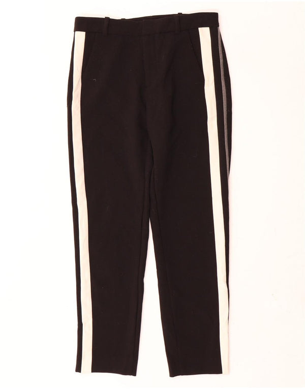 Женские узкие брюки чинос Zara XS W24 L25, черные цветные блоки