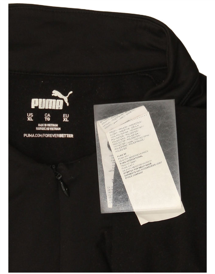 Женский пуловер с воротником на молнии PUMA, спортивный костюм UK 18 XL, черный в полоску
