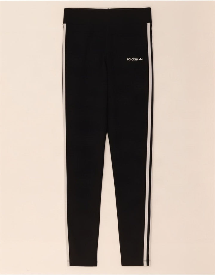 Женские леггинсы Adidas UK 12, средние черные хлопковые