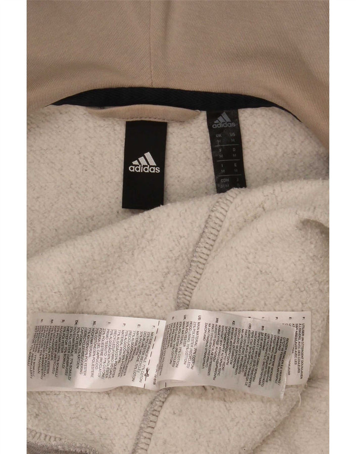 Мужской свитер с капюшоном Adidas 3D Arc Zip Hoodie среднего серого цвета, хлопок
