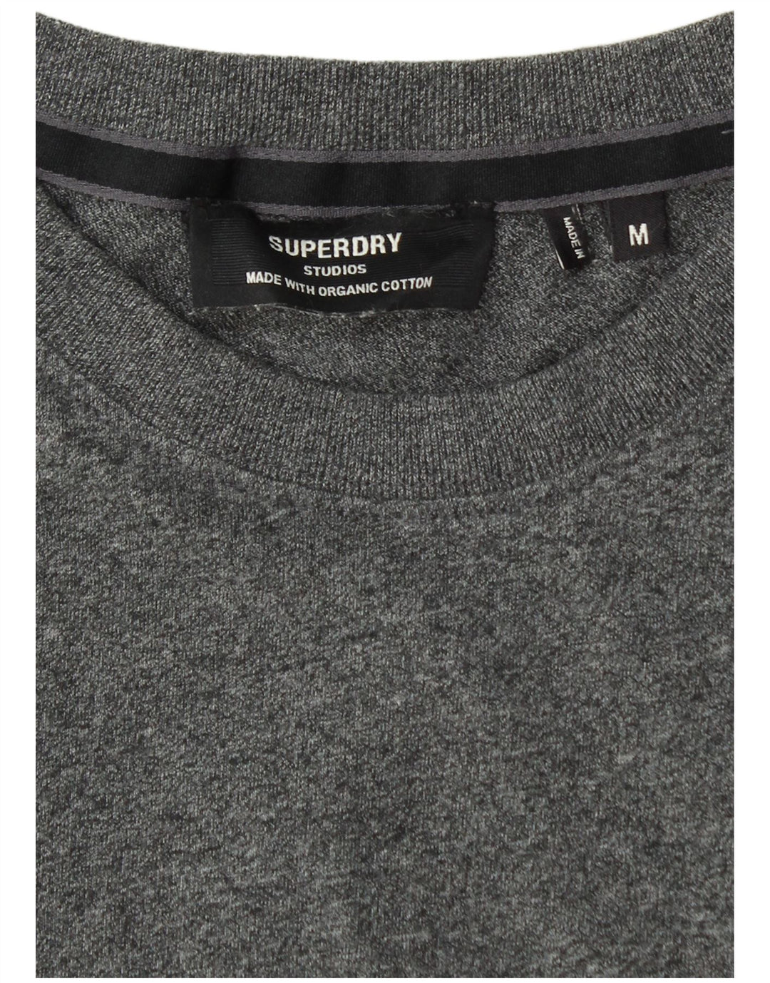 SUPERDRY Мужская футболка из хлопка среднего серого цвета с крапинками