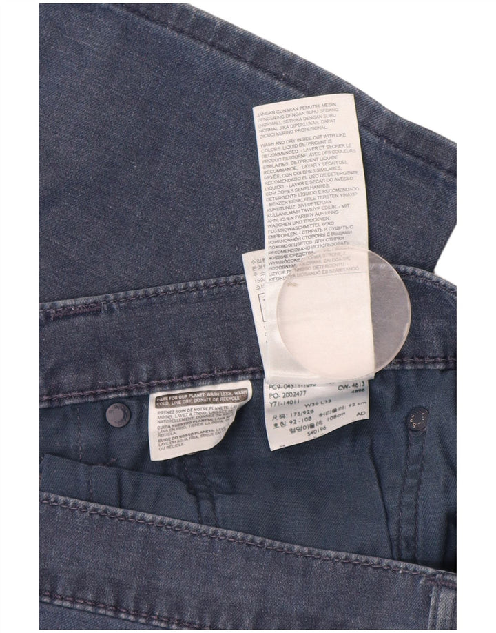 Мужские узкие джинсы Levi's W36 L30 синие, хлопок