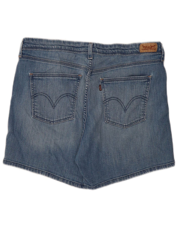 Женские джинсовые шорты с высокой талией LEVI'S, размер США 14, XL, W32, синий хлопок