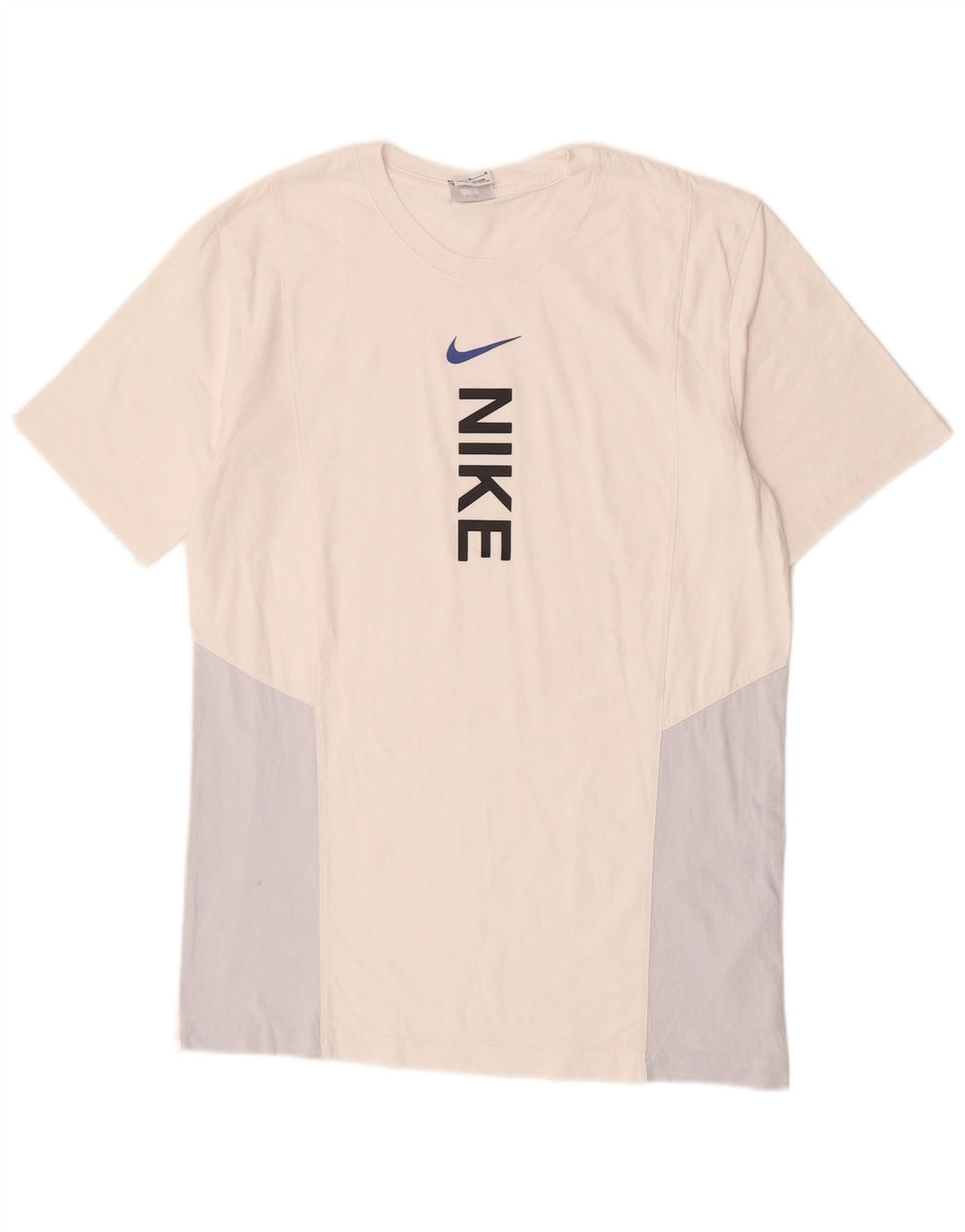 Мужская футболка Nike с графическим рисунком, средний белый хлопок с цветными блоками