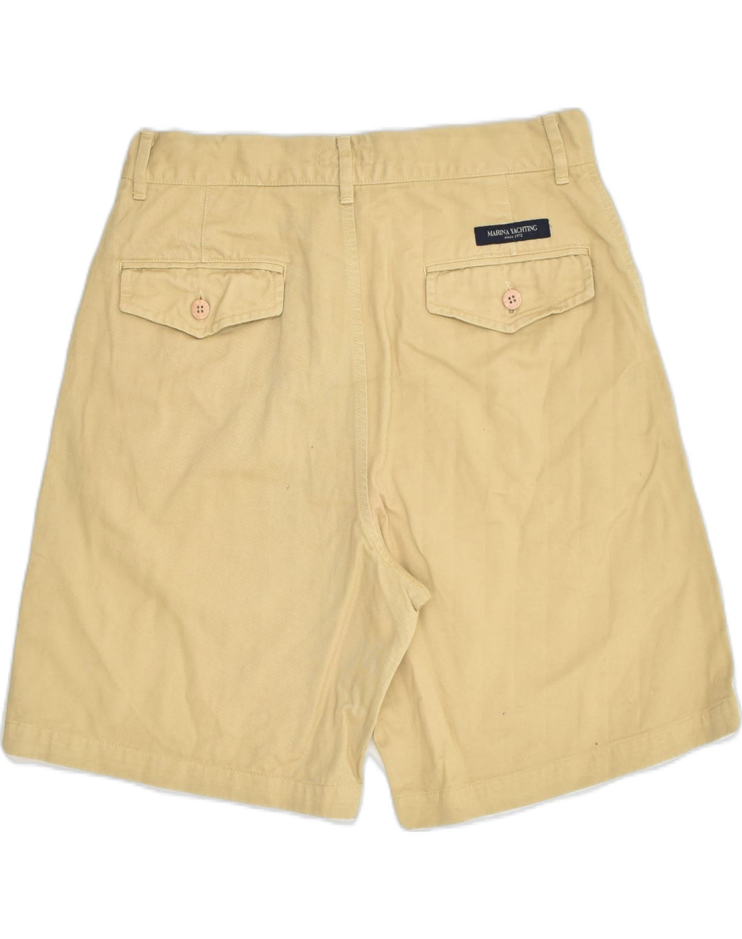 MARINA YACHTING Womens High Waist Chino Shorts IT 46 Large W30  Beige | Vintage Marina Yachting | Thrift | Second-Hand Marina Yachting | Used Clothing | Messina Hembry 