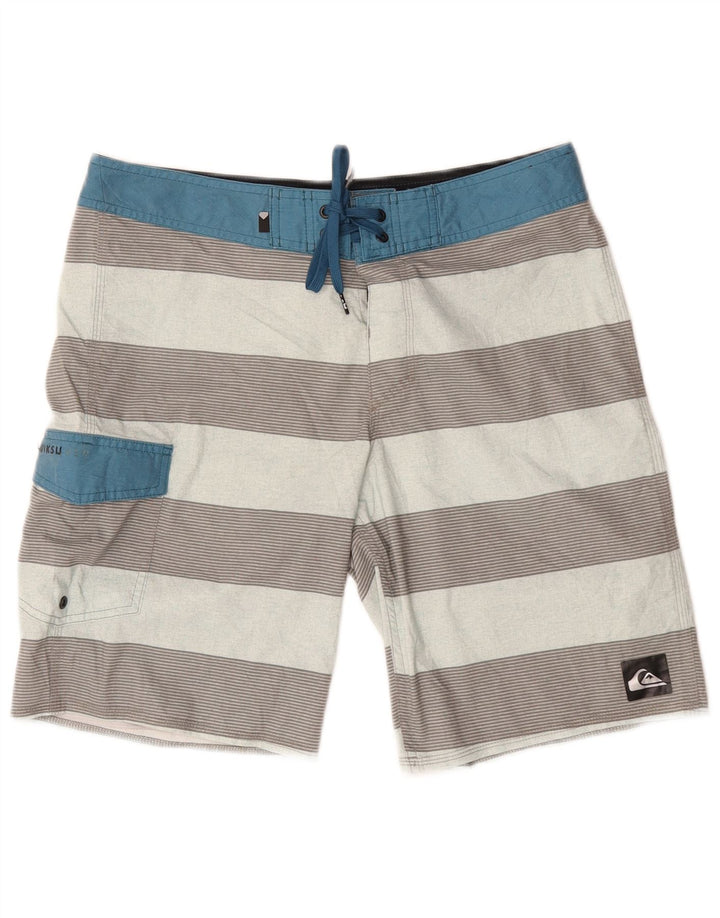 Мужские шорты для плавания Quiksilver, полиэстер, средние разноцветные полоски