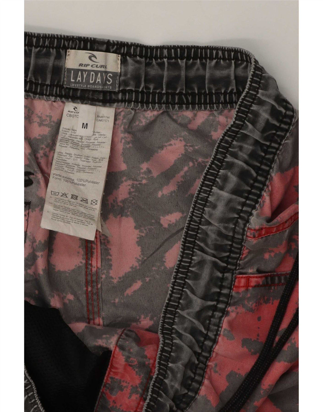 Мужские шорты для плавания Rip Curl с абстрактным узором, средний красный полиэстер