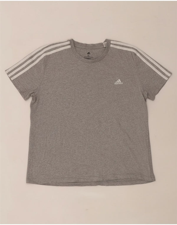 Женская футболка Adidas Top UK 20/22 XL Серый хлопок в крапинку