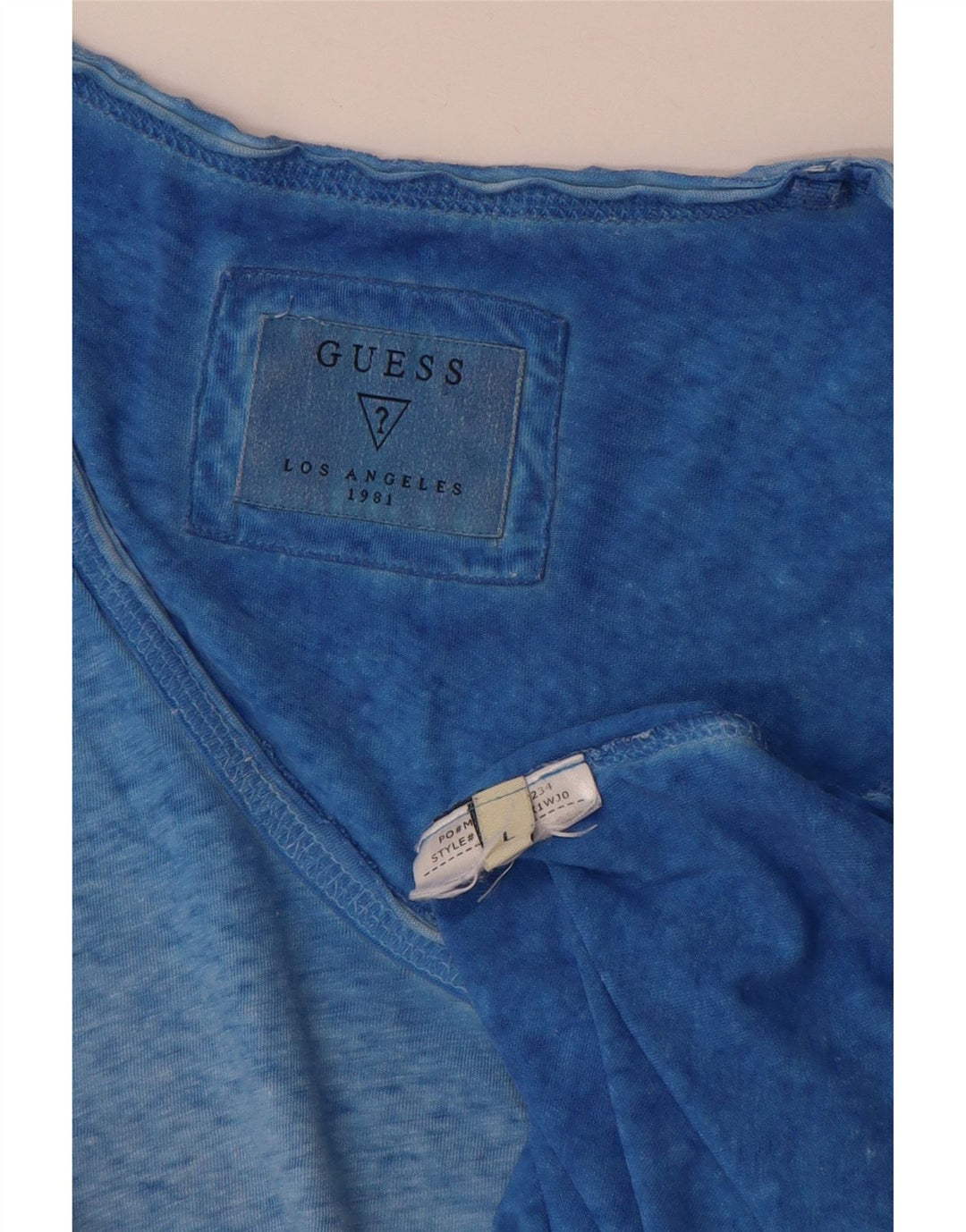 Мужская футболка Guess, большая синяя в крапинку