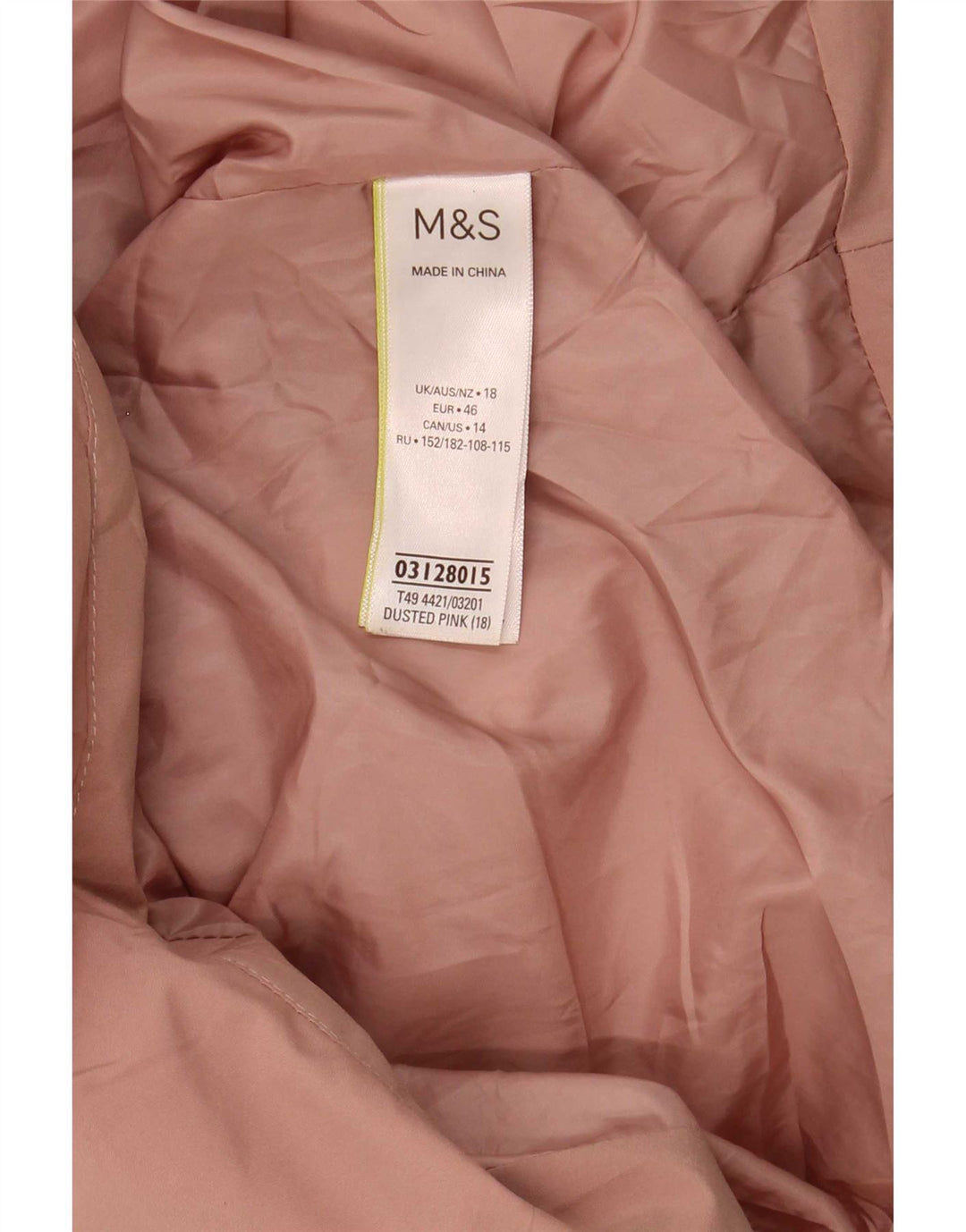 Женское длинное стеганое пальто с капюшоном Marks & Spencer UK 18 XL, розовый полиэстер