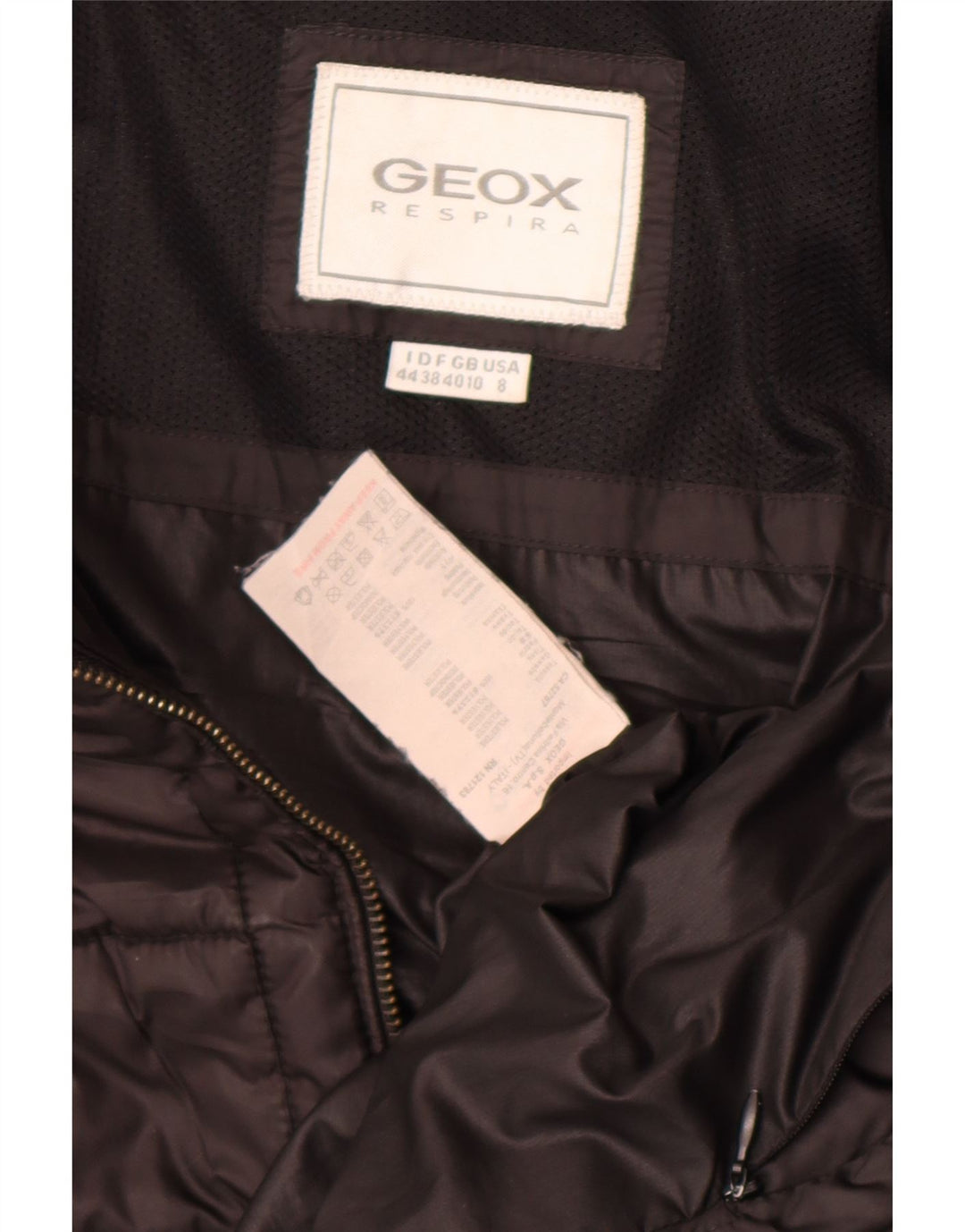 Женская стеганая куртка оверсайз Geox Respira UK 10, маленький черный полиэстер