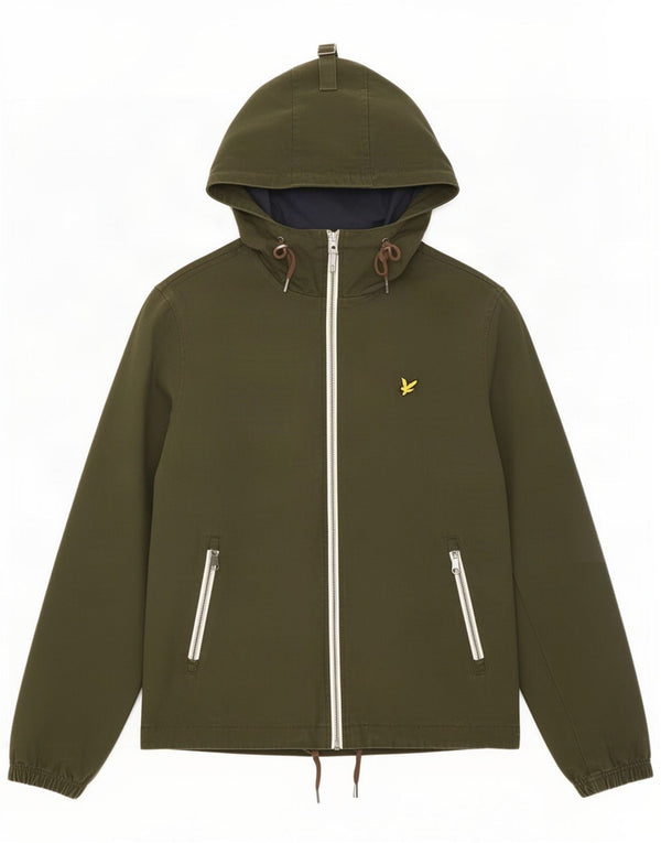 Мужская ветровка с капюшоном Lyle & Scott UK 36, маленький цвет хаки, хлопок