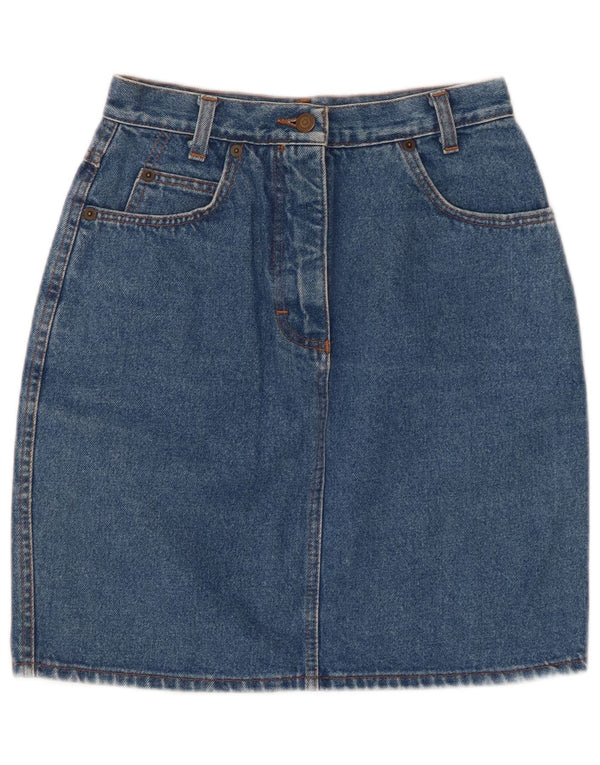 ВИНТАЖНАЯ Женская джинсовая юбка с высокой талией IT 44 Medium W24 Синяя