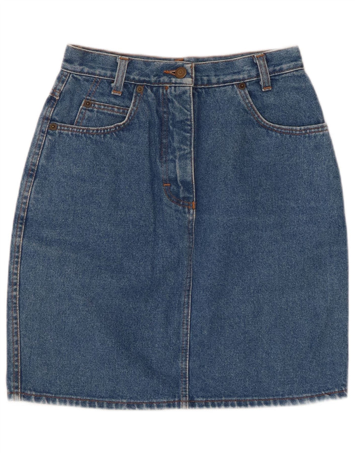 ВИНТАЖНАЯ Женская джинсовая юбка с высокой талией IT 44 Medium W24 Синяя