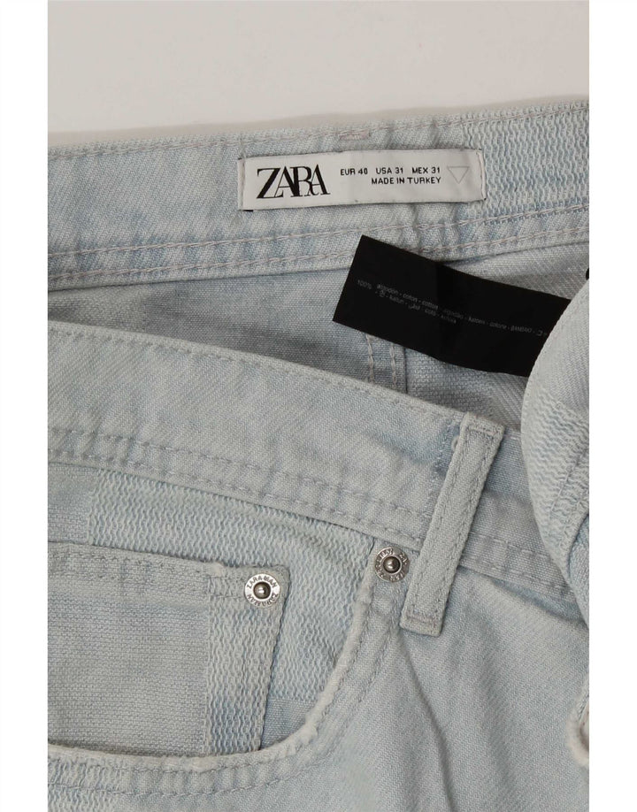 Мужские джинсовые шорты Zara EU 40 Medium W31 Синие в стиле пэчворк, хлопок
