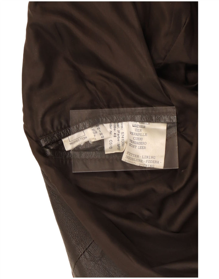 Мужская кожаная куртка свободного кроя VINTAGE UK 36 маленькая коричневая кожа