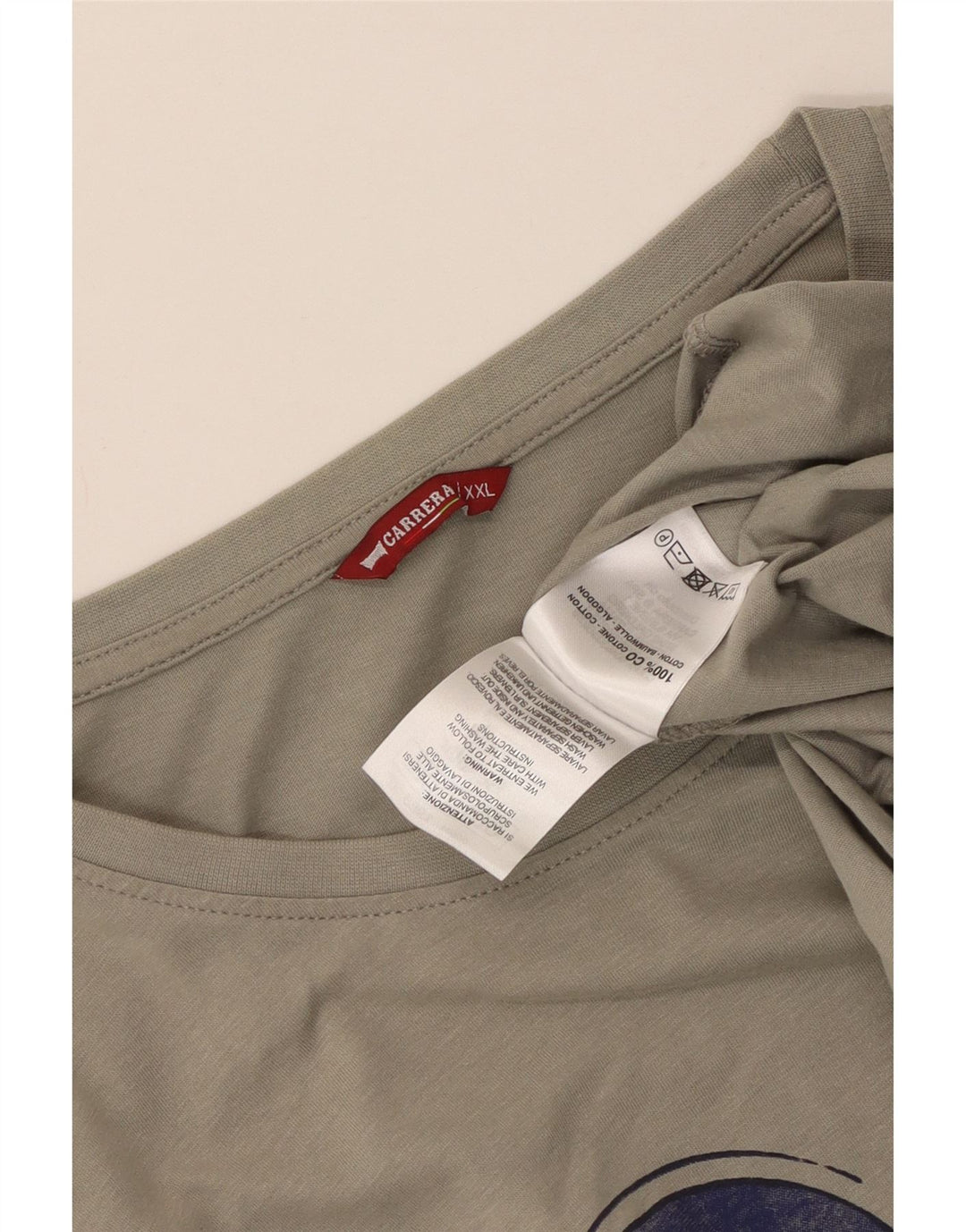 Мужская футболка с рисунком Carrera 2XL, серый хлопок