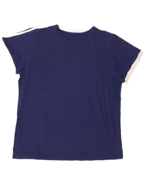 Женская футболка Adidas Top UK 18 XL, синяя, хлопок