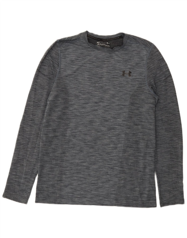Мужской топ Under Armour Heat Gear с длинным рукавом, средний серый в крапинку