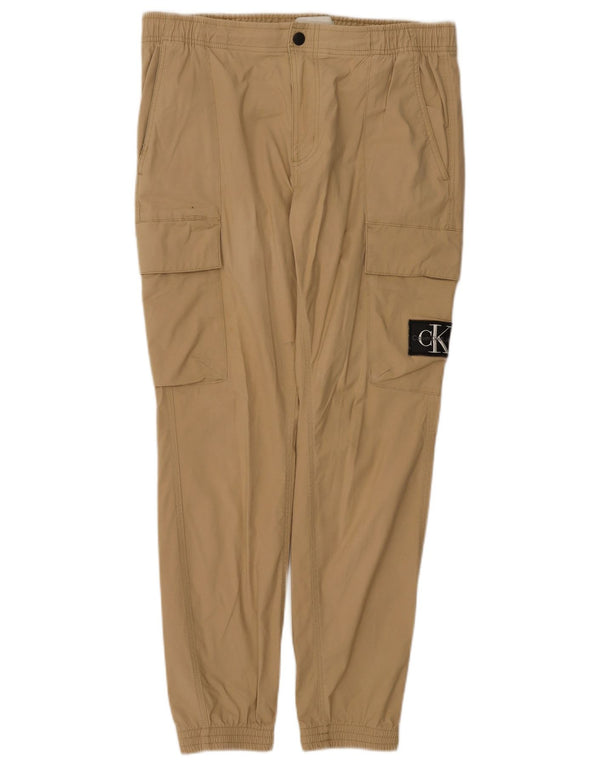 Мужские брюки-карго Calvin Klein Joggers W34 L29, бежевые, хлопок