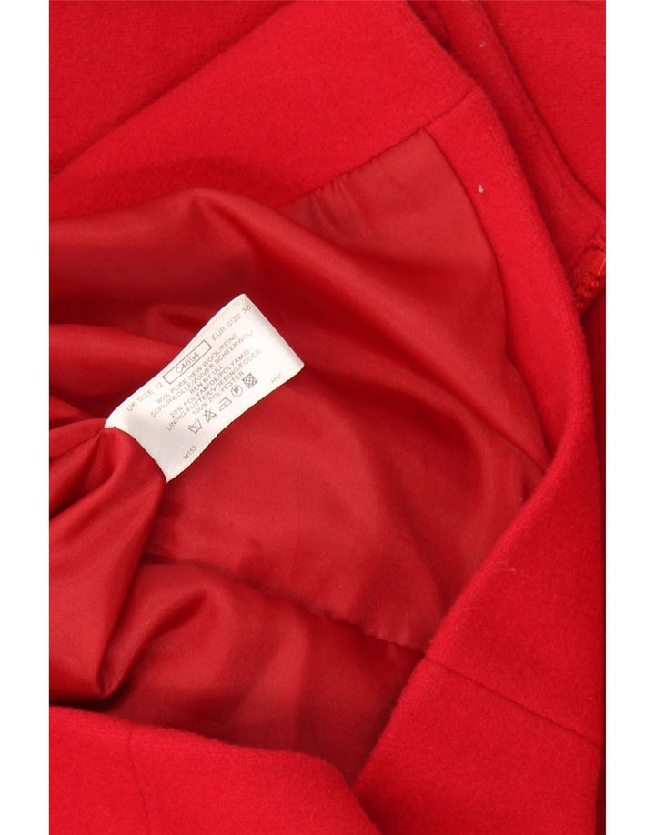 VINTAGE Womens Overcoat UK 12 Medium  Red Wool Vintage Vintage and Second-Hand Vintage from Messina Hembry 