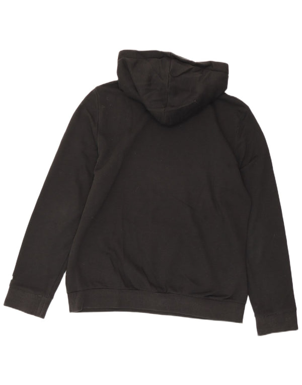 Adidas Womens Graphic Hoodie Jumper UK 16/18 Large Black Cotton