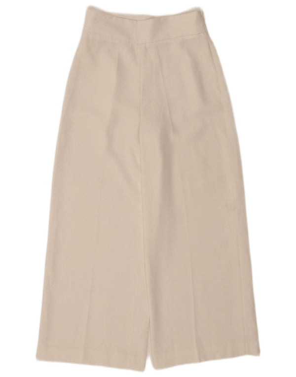 Женские укороченные широкие повседневные брюки Zara XS W24 L24, белые