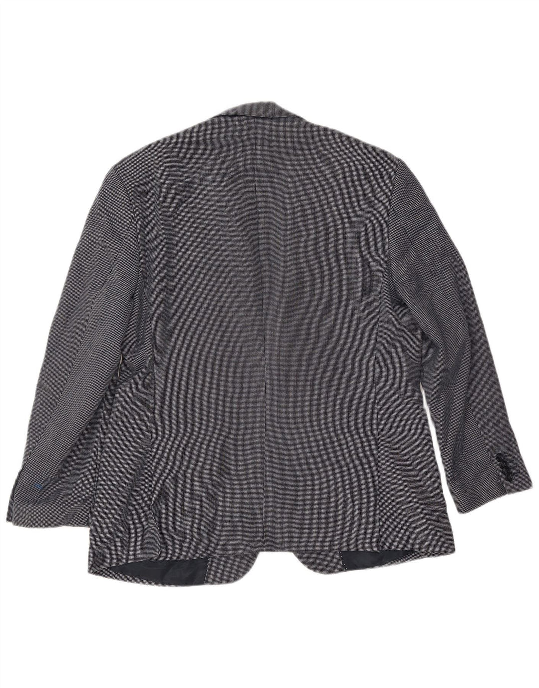 Мужской короткий пиджак Marks & Spencer UK 42, большой темно-синий в пятнистый цвет
