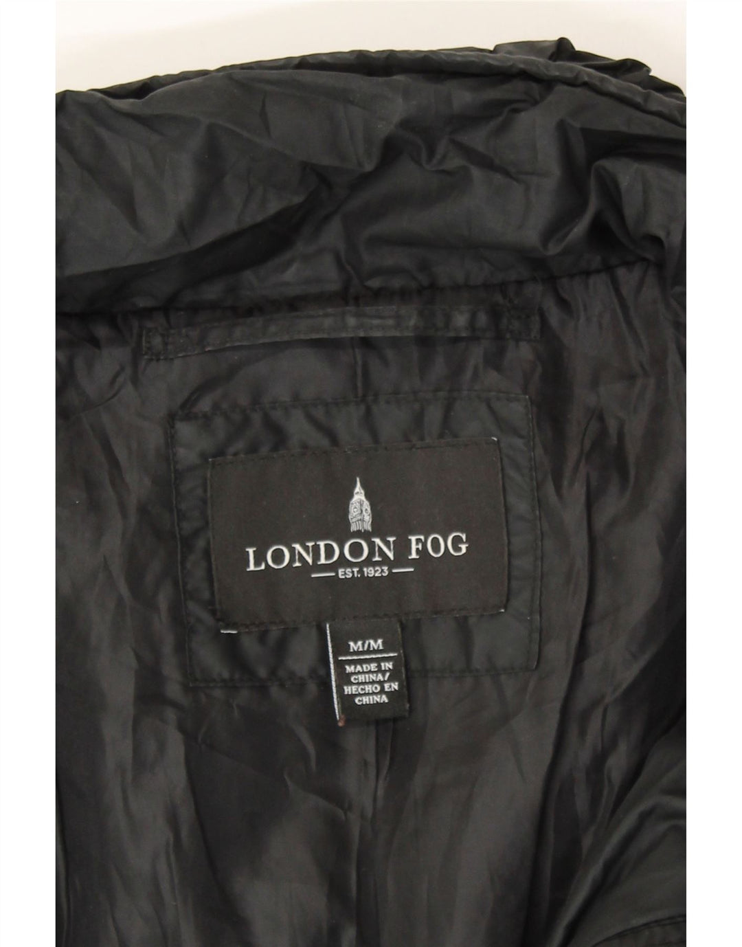 LONDON FOG Womens Padded Coat UK 14 Medium Black Polyester Vintage London Fog and Second-Hand London Fog from Messina Hembry 