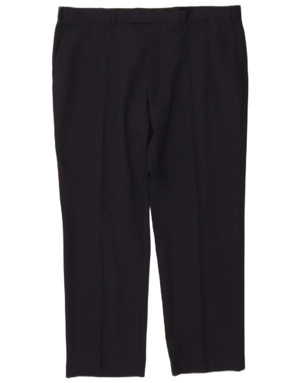 Мужские прямые костюмные брюки MARKS & SPENCER W42 L31 темно-синие